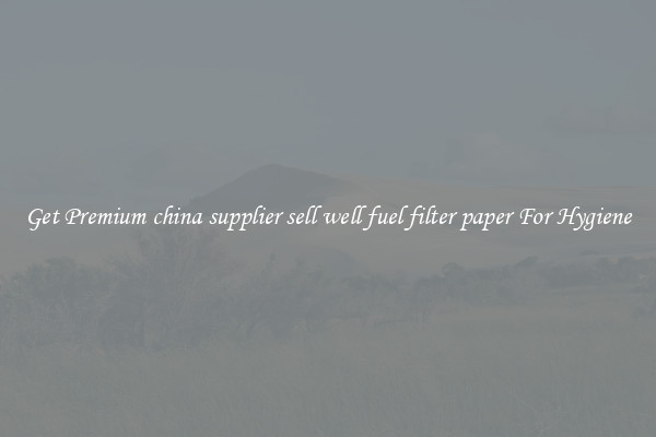Get Premium china supplier sell well fuel filter paper For Hygiene