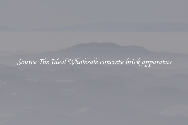 Source The Ideal Wholesale concrete brick apparatus