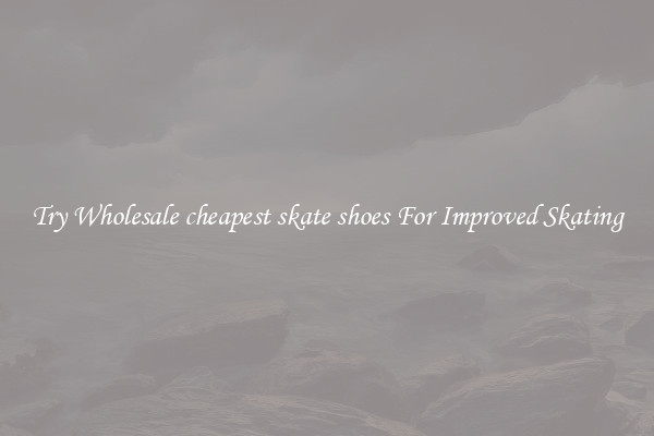 Try Wholesale cheapest skate shoes For Improved Skating