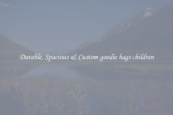 Durable, Spacious & Custom goodie bags children