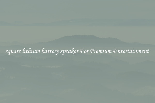 square lithium battery speaker For Premium Entertainment 