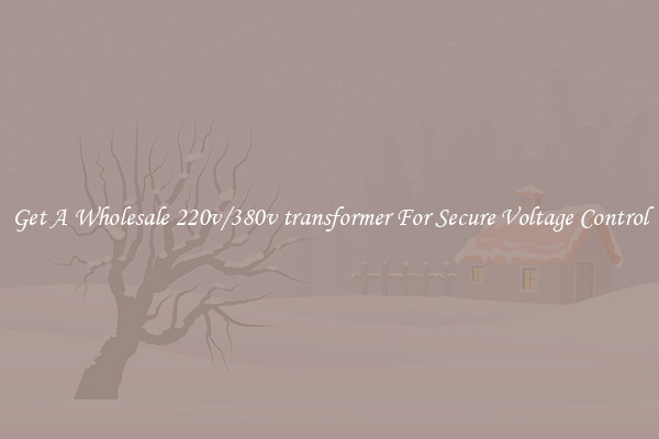 Get A Wholesale 220v/380v transformer For Secure Voltage Control