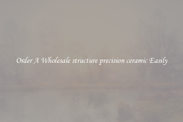 Order A Wholesale structure precision ceramic Easily