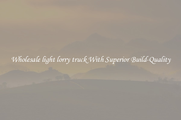 Wholesale light lorry truck With Superior Build-Quality