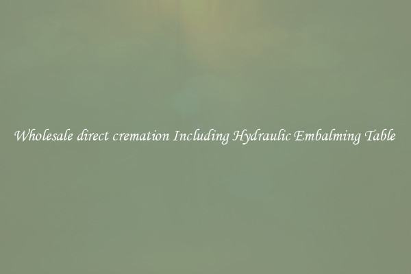 Wholesale direct cremation Including Hydraulic Embalming Table 