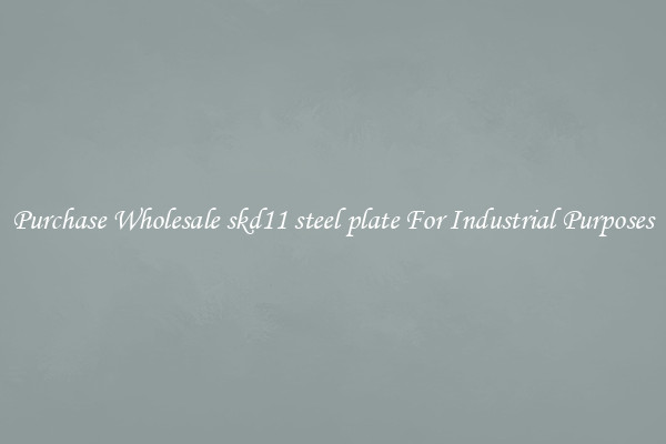 Purchase Wholesale skd11 steel plate For Industrial Purposes