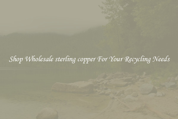 Shop Wholesale sterling copper For Your Recycling Needs