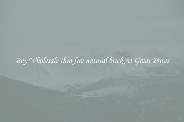 Buy Wholesale thin fire natural brick At Great Prices