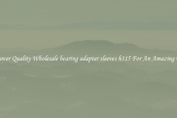Discover Quality Wholesale bearing adapter sleeves h315 For An Amazing Price