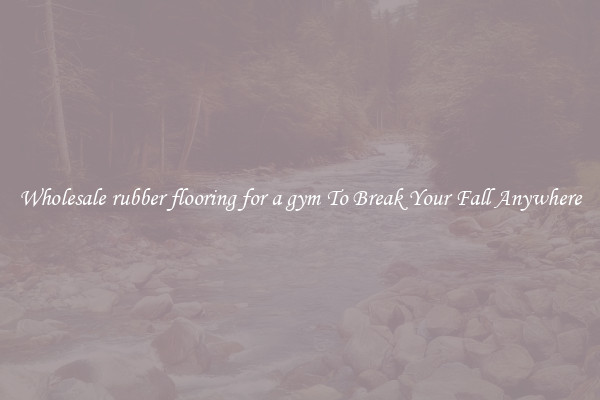 Wholesale rubber flooring for a gym To Break Your Fall Anywhere