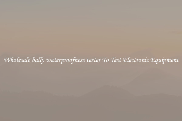 Wholesale bally waterproofness tester To Test Electronic Equipment